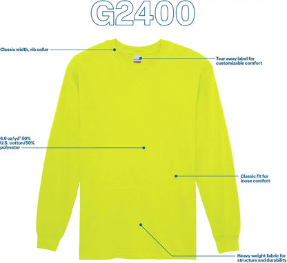 Gildan Adult Ultra Cotton Long Sleeve T-Shirt, Style G2400, Multipack
