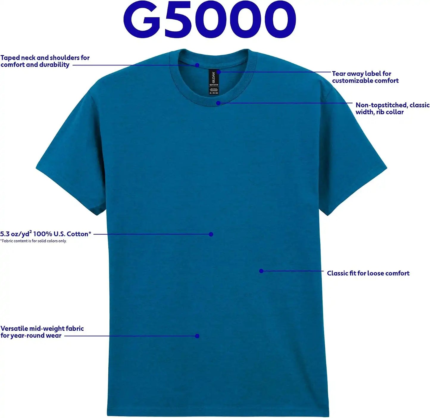 Gildan Adult Heavy Cotton T-Shirt, Style G5000