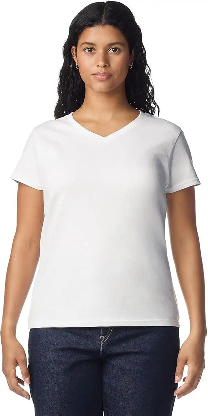 Gildan Women's Heavy Cotton V-Neck T-Shirt, 2-Pack
