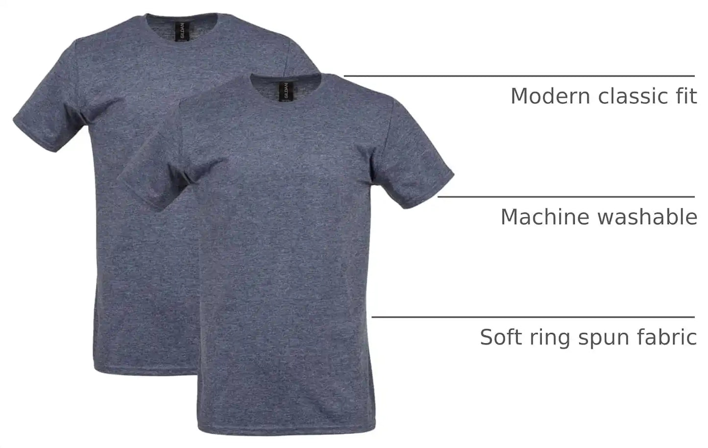 Gildan Adult Softstyle Cotton T-Shirt, Style G64000, Multipack