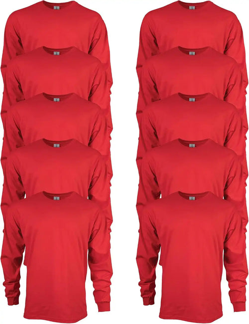 Gildan Adult Ultra Cotton Long Sleeve T-Shirt, Style G2400, Multipack