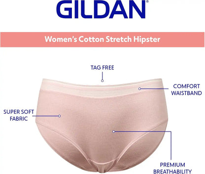 Gildan Women's Cotton Stretch Hipster Underwear
