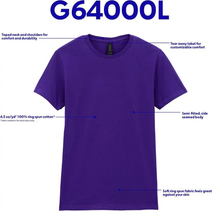 Gildan Womens Softstyle Cotton T-Shirt, Style G64000l, Multipack
