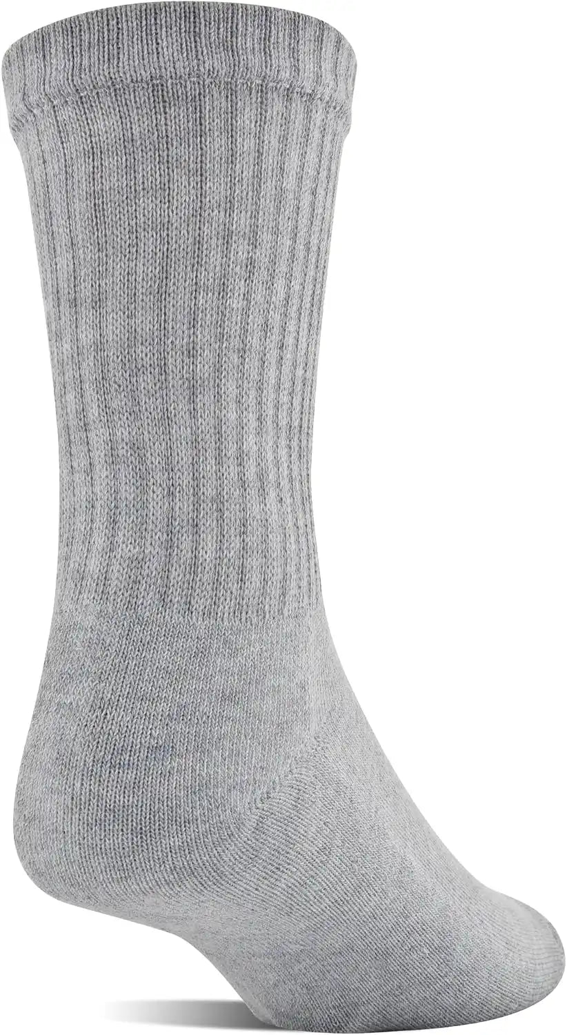 Gildan Men's Polyester Half Cushion Mid-Crew Socks, 12-pack
